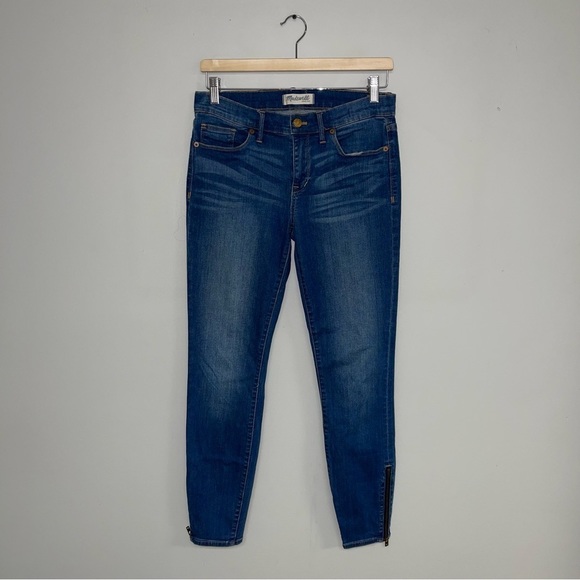 Madewell Jeans Women’s Size 28 Blue  Denim "Skinny Skinny Ankle" Zipper Mid-rise - Picture 2 of 8